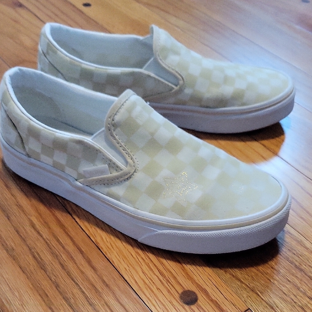 Vans Women's Classic Slip on Checkboard Stars 🌟